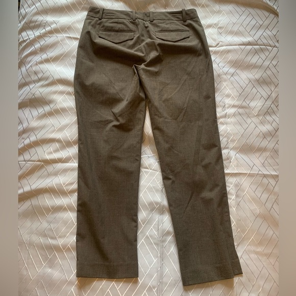 GAP Flattering stretchy slim cropped tan plaid pocket casual dress work pants 2R - Picture 7 of 9